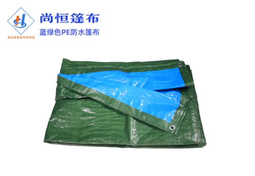 蓝绿色聚乙烯防水篷布10×50米克重98g