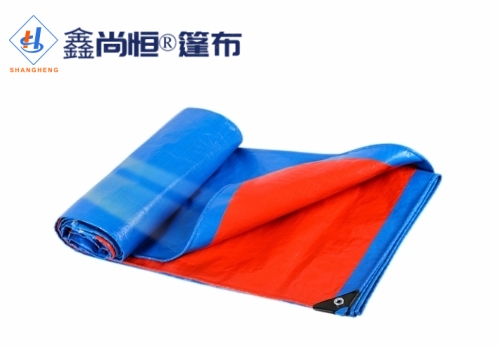 蓝橘色聚乙烯防水篷布3.66×4.6米克重136g