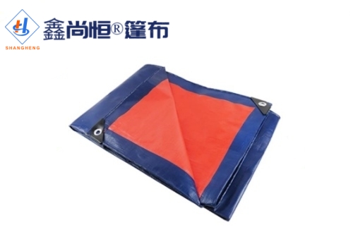 深蓝桔色聚乙烯防水篷布3.66×4.6米克重136g