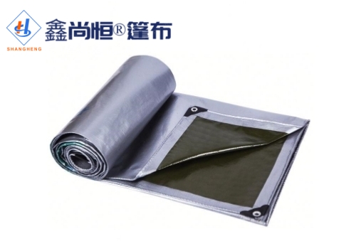 墨绿银色聚乙烯防水篷布3.66×4.6米克重136g